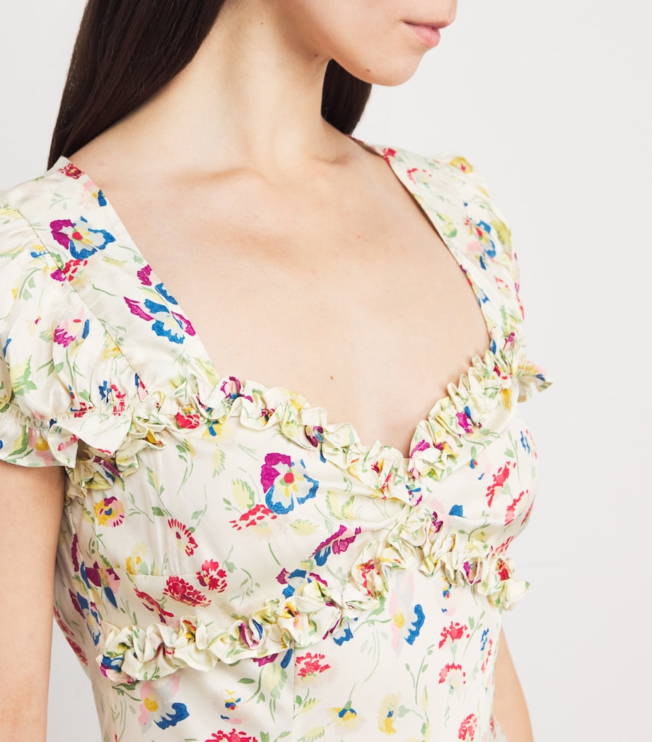 DÔEN Multi Silk-Blend Satin Valerine Maxi Dress