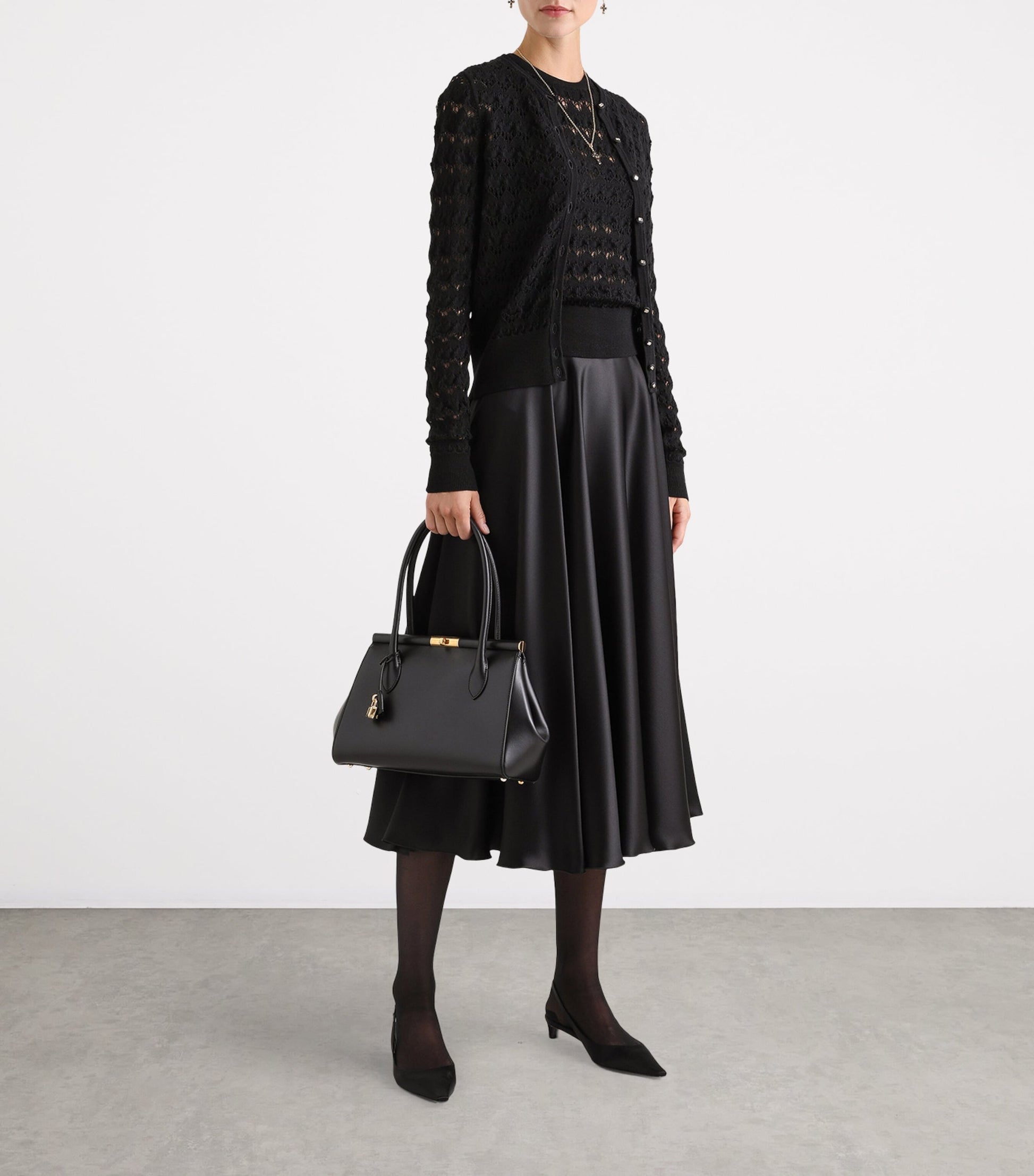 Dolce & Gabbana Multi Silk Midi Skirt