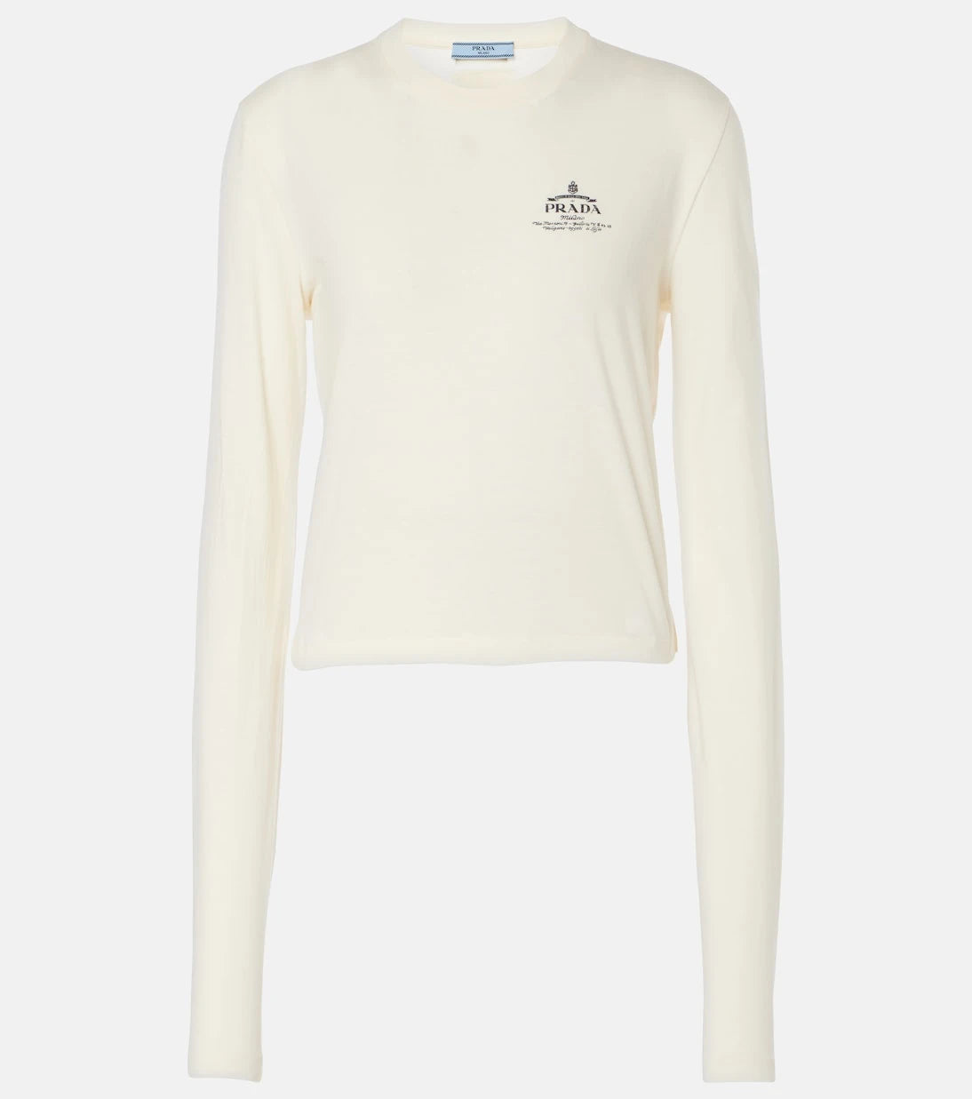 Prada - Logo cotton jersey top
