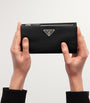 Prada Black Large Saffiano Leather Wallet