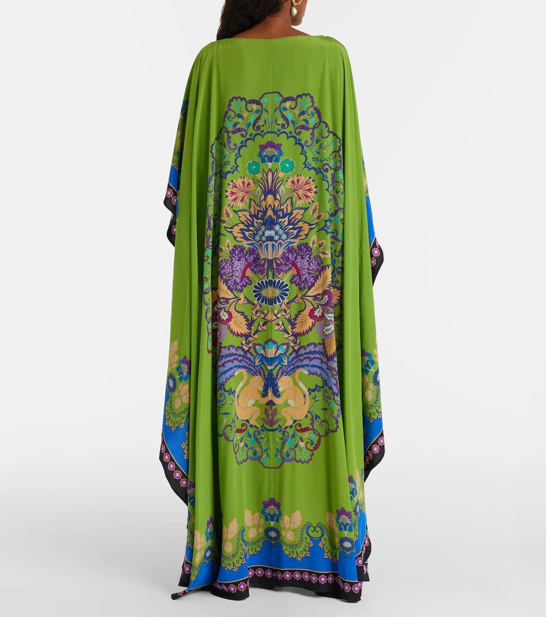 La DoubleJ - Magic printed caped silk maxi dress