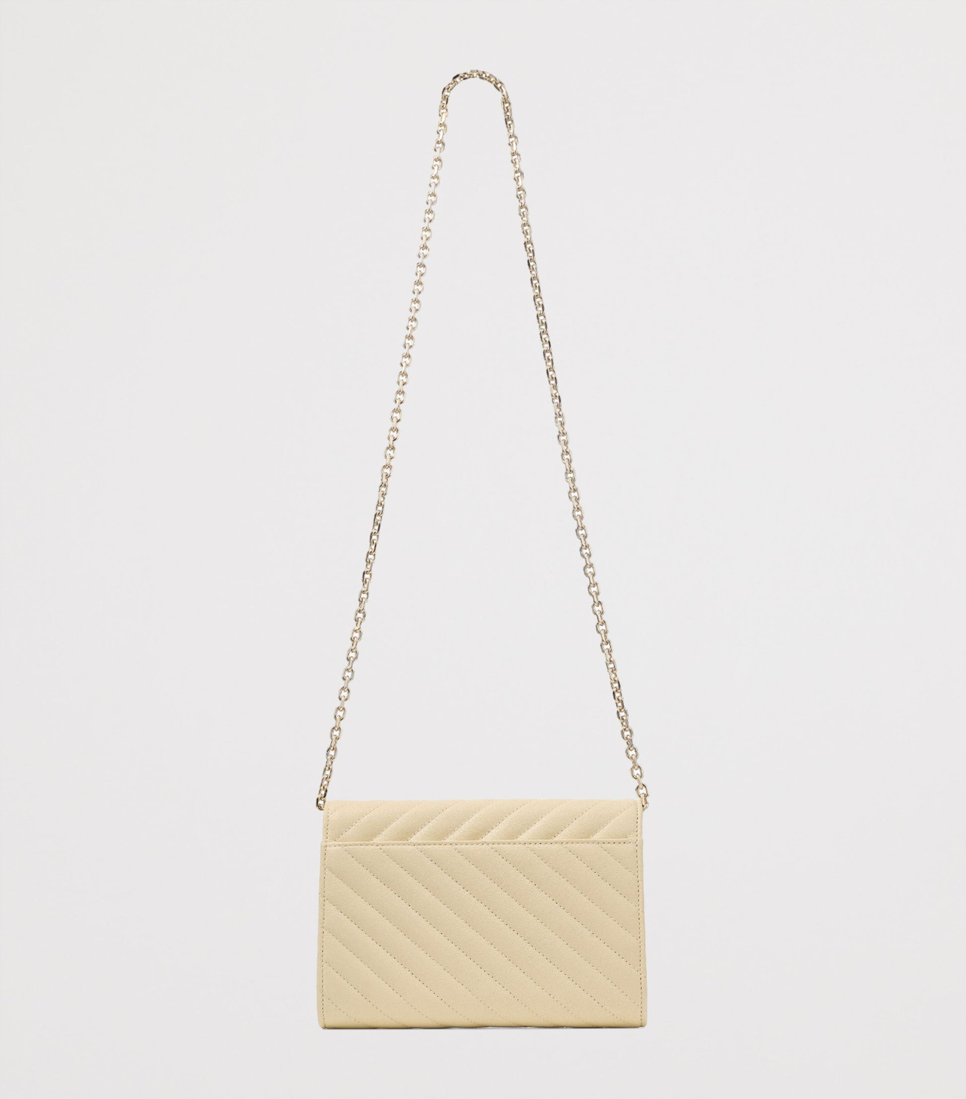 Jimmy Choo Beige Leather Curve Clutch Bag