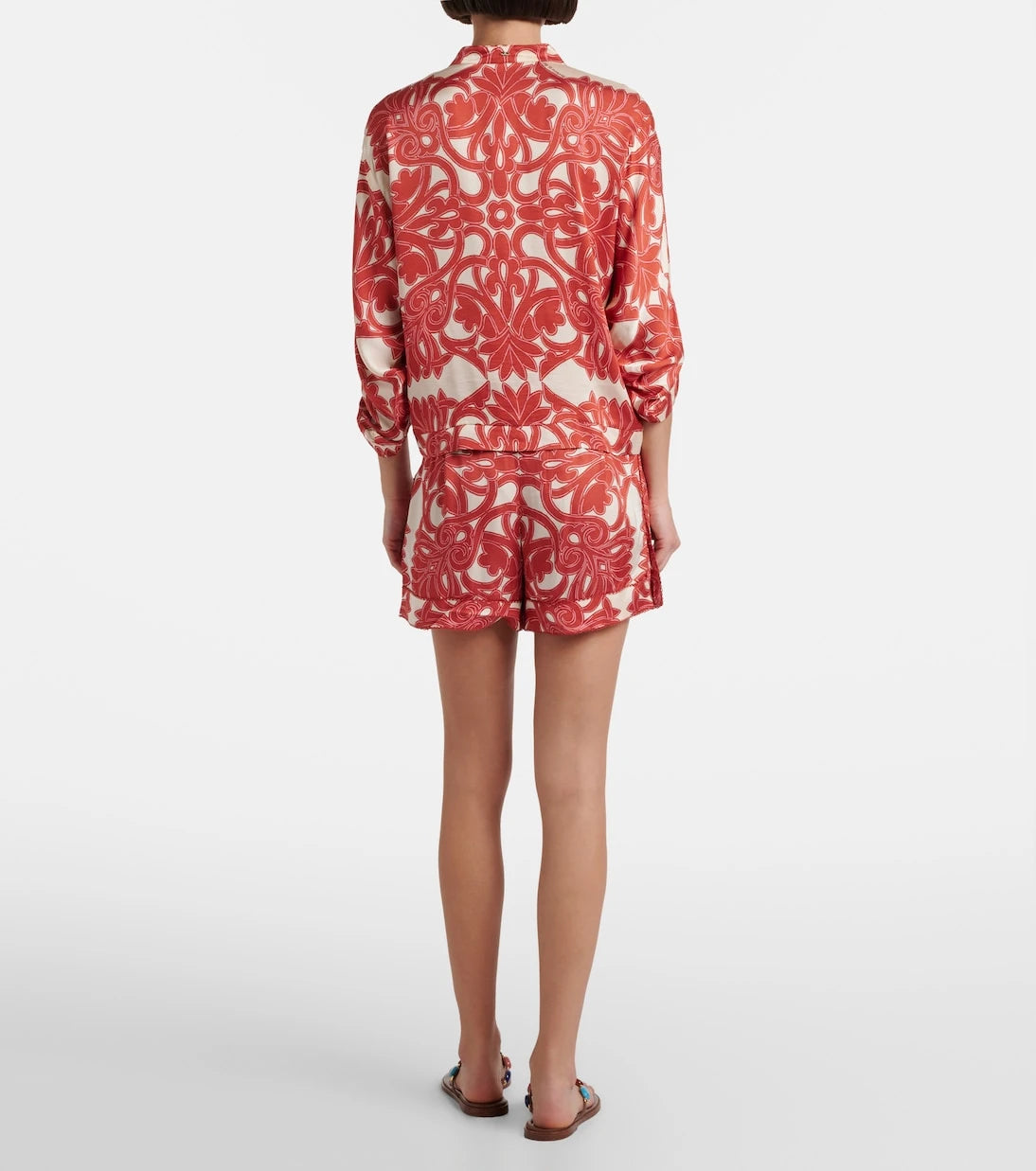 Poupette St Barth - Isabelle printed high-rise shorts