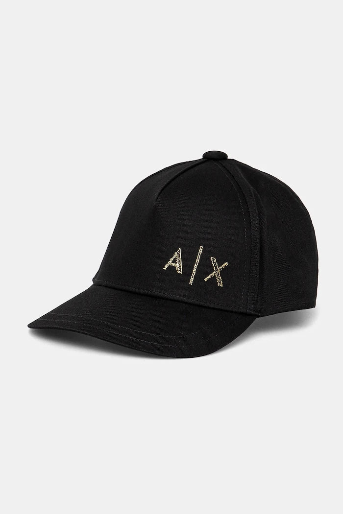 Памучна шапка с козирка Armani Exchange