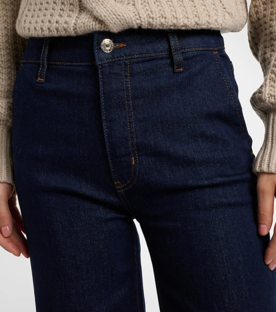 Frame - High-rise straight jeans