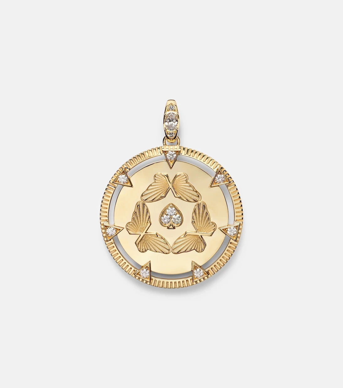 FoundRae - Reverie Oversized 18k gold pendant with diamonds