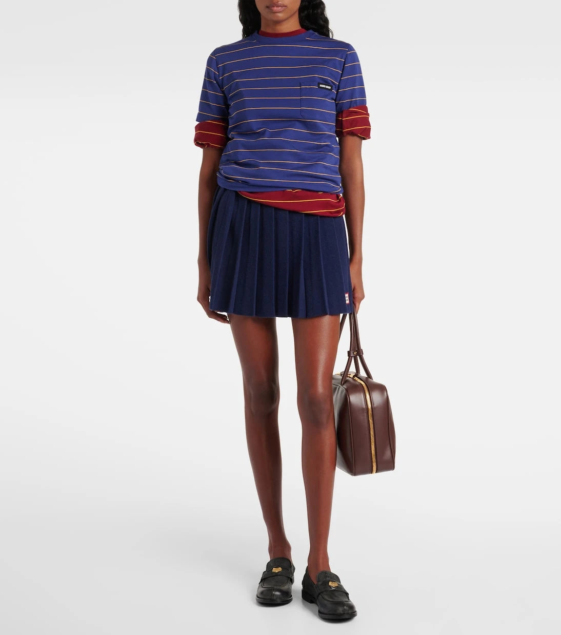 Miu Miu - Striped cotton jersey T-shirt