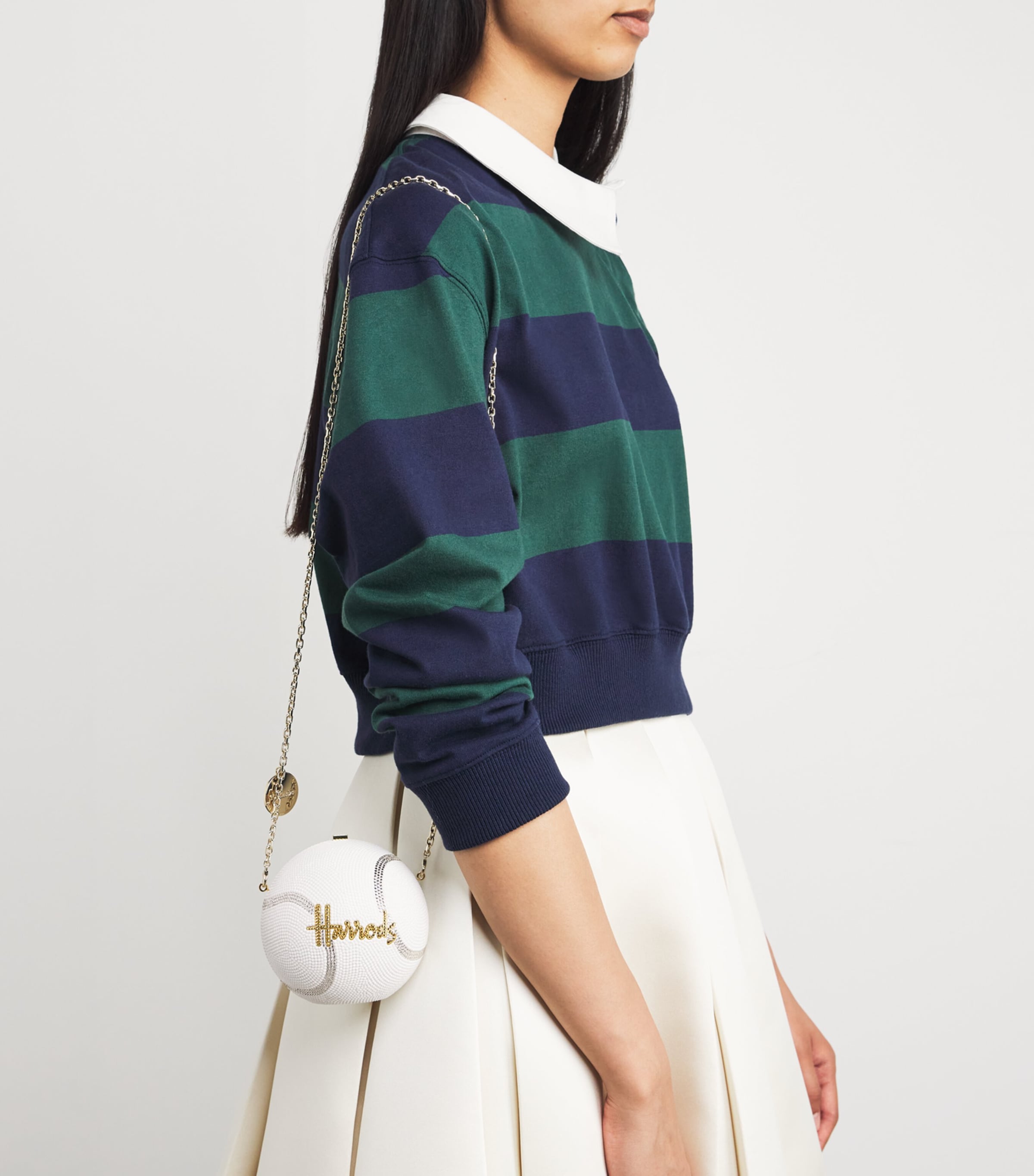 White x Harrods Embellished Tennis Ball Clutch Bag
