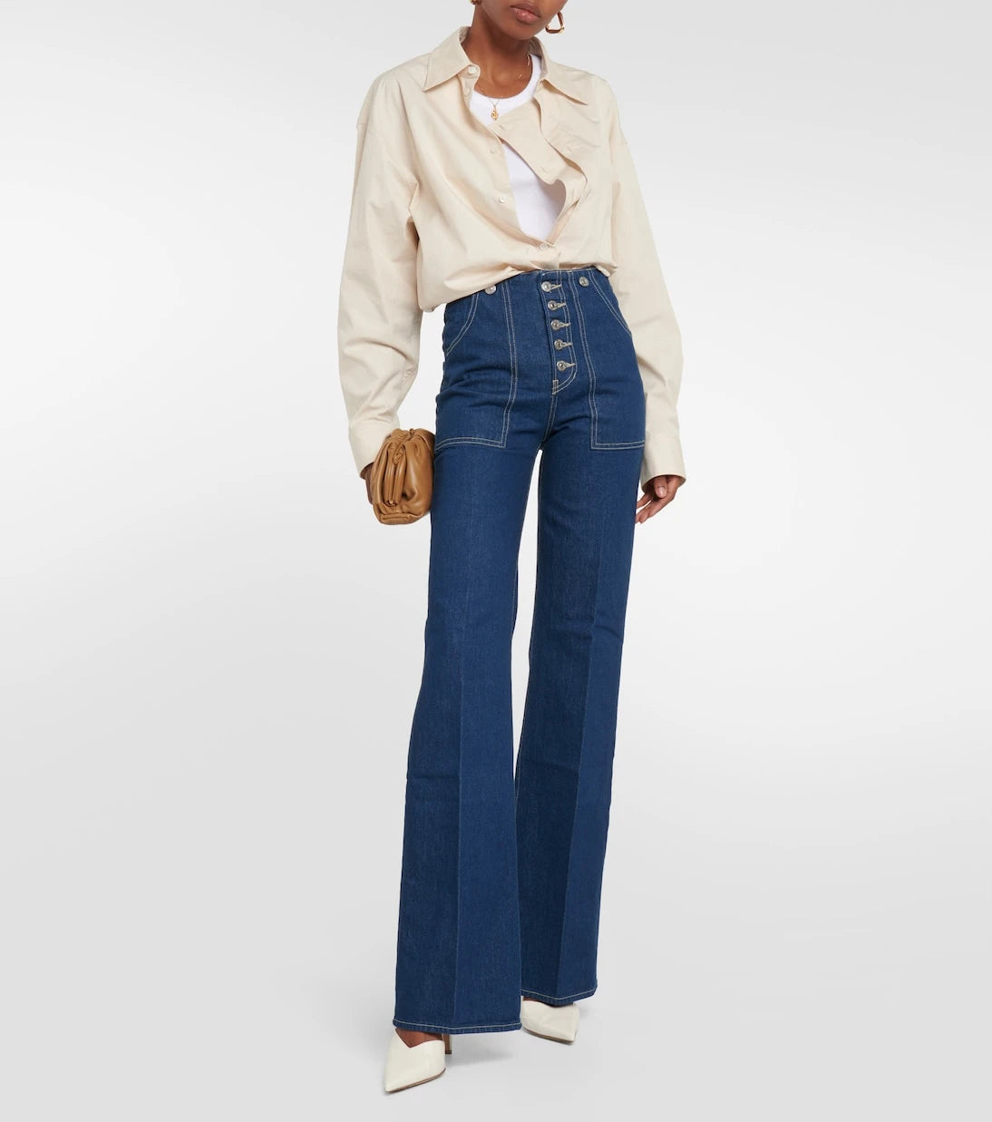 Veronica Beard - Crosbie high-rise wide-leg jeans