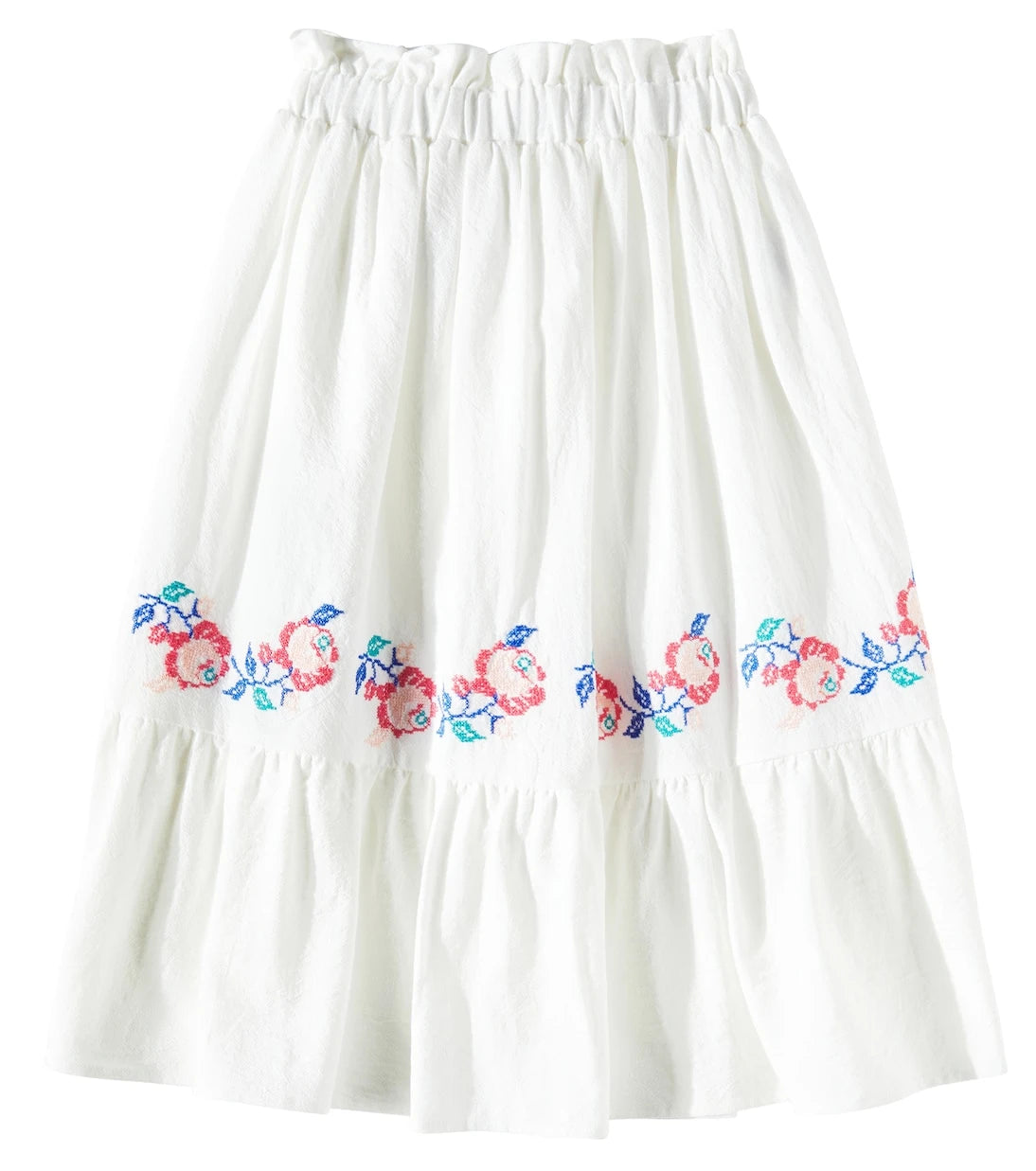 C'era Una Volta - Jane floral embroidered cotton skirt