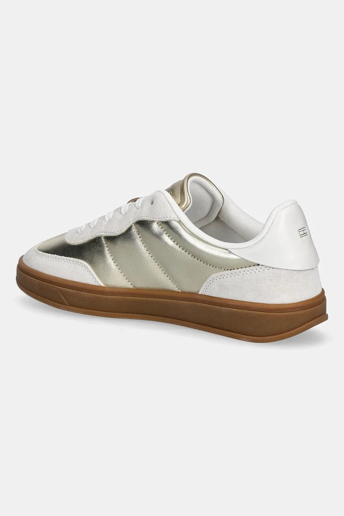 Кожени маратонки Tommy Hilfiger MU JACKIE METALLIC