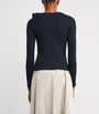 Claudie Pierlot Blue Stretch Cotton Asymmetric Cardigan