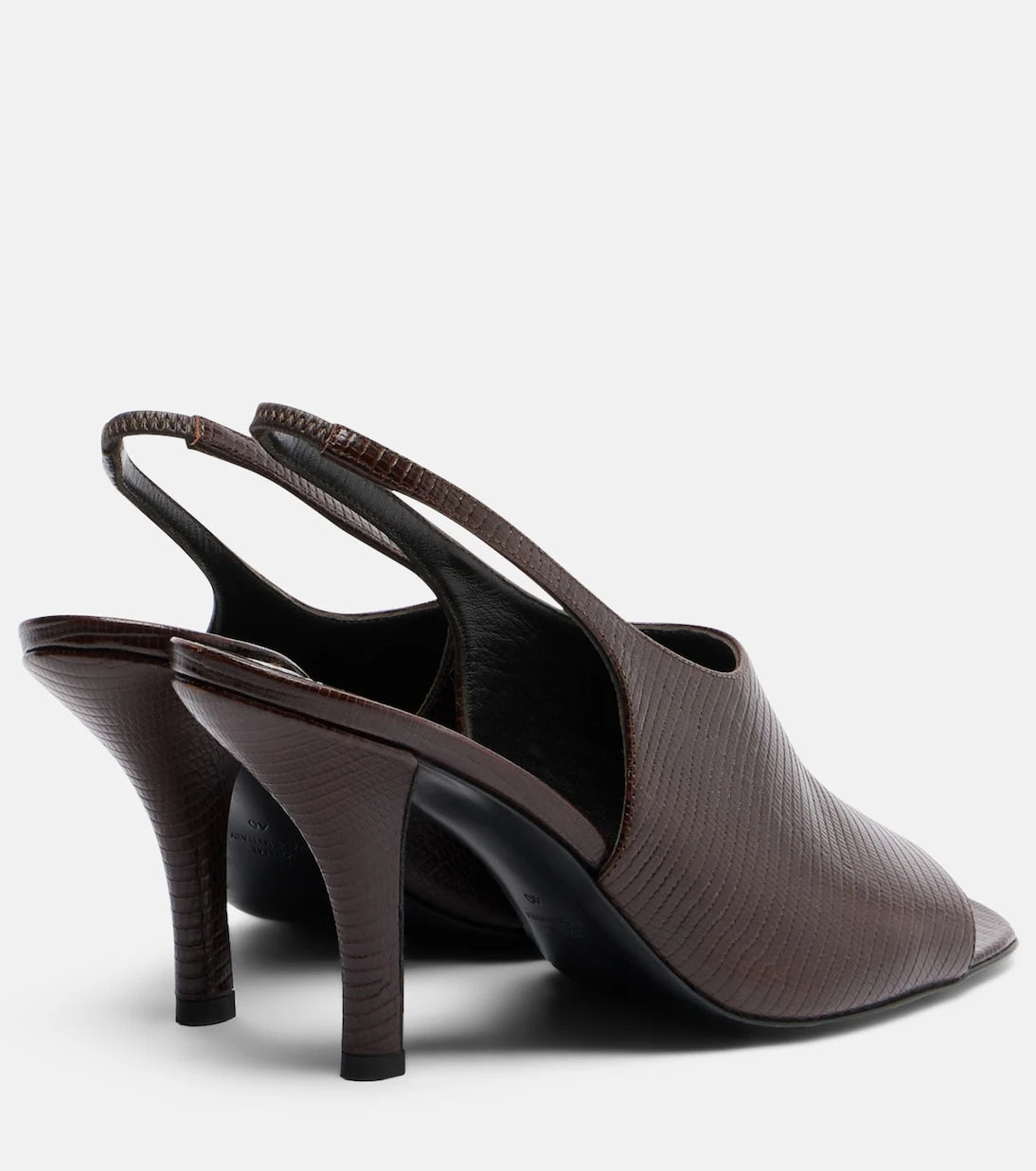 Toteme - Embossed leather slingback sandals