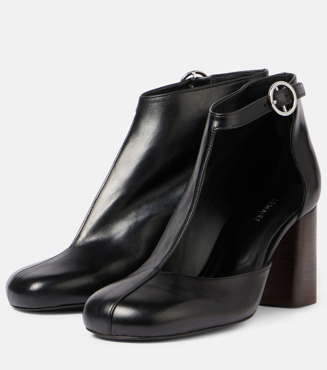 Lemaire - Cutout leather ankle boots