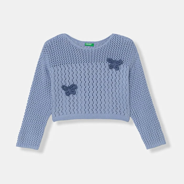 United Colors of Benetton çocuk pamuklu kazak