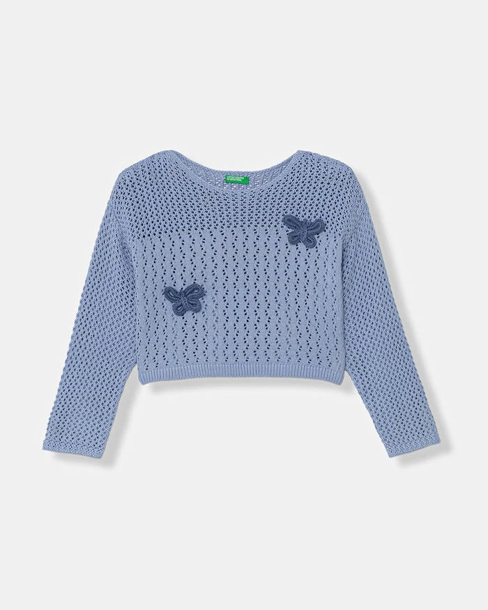 United Colors of Benetton çocuk pamuklu kazak
