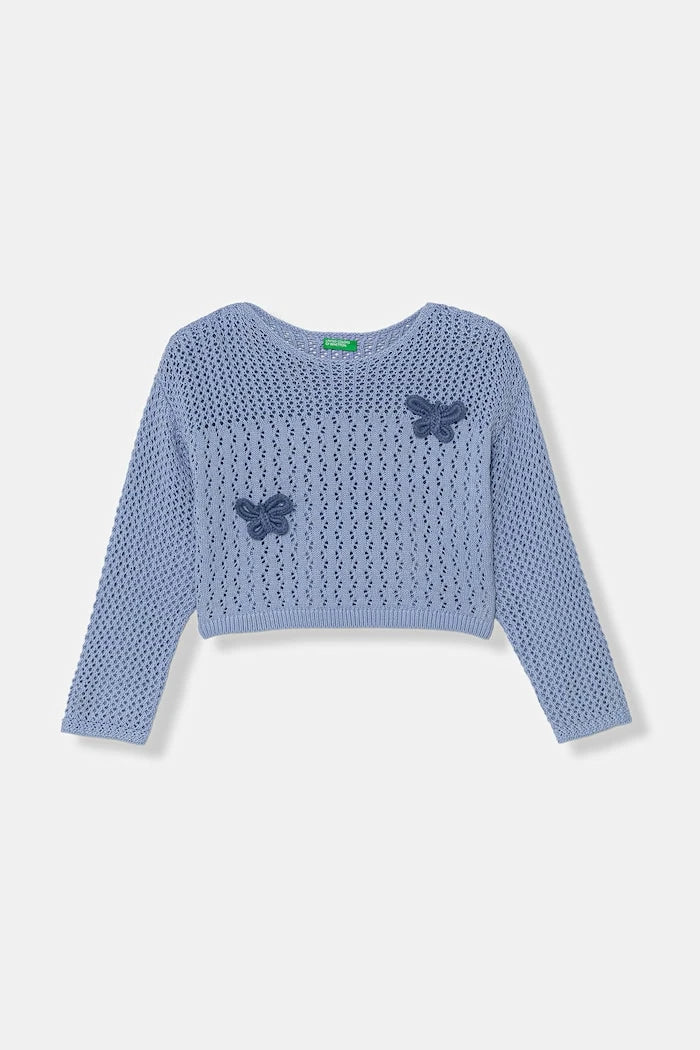 United Colors of Benetton çocuk pamuklu kazak