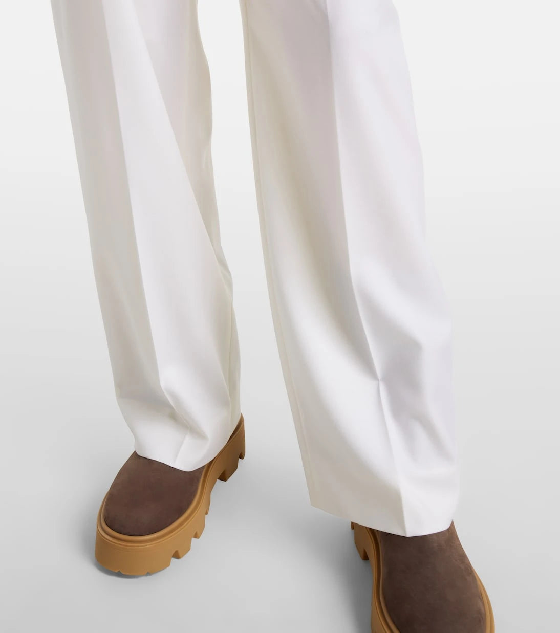 Moncler - Pleated wool straight pants