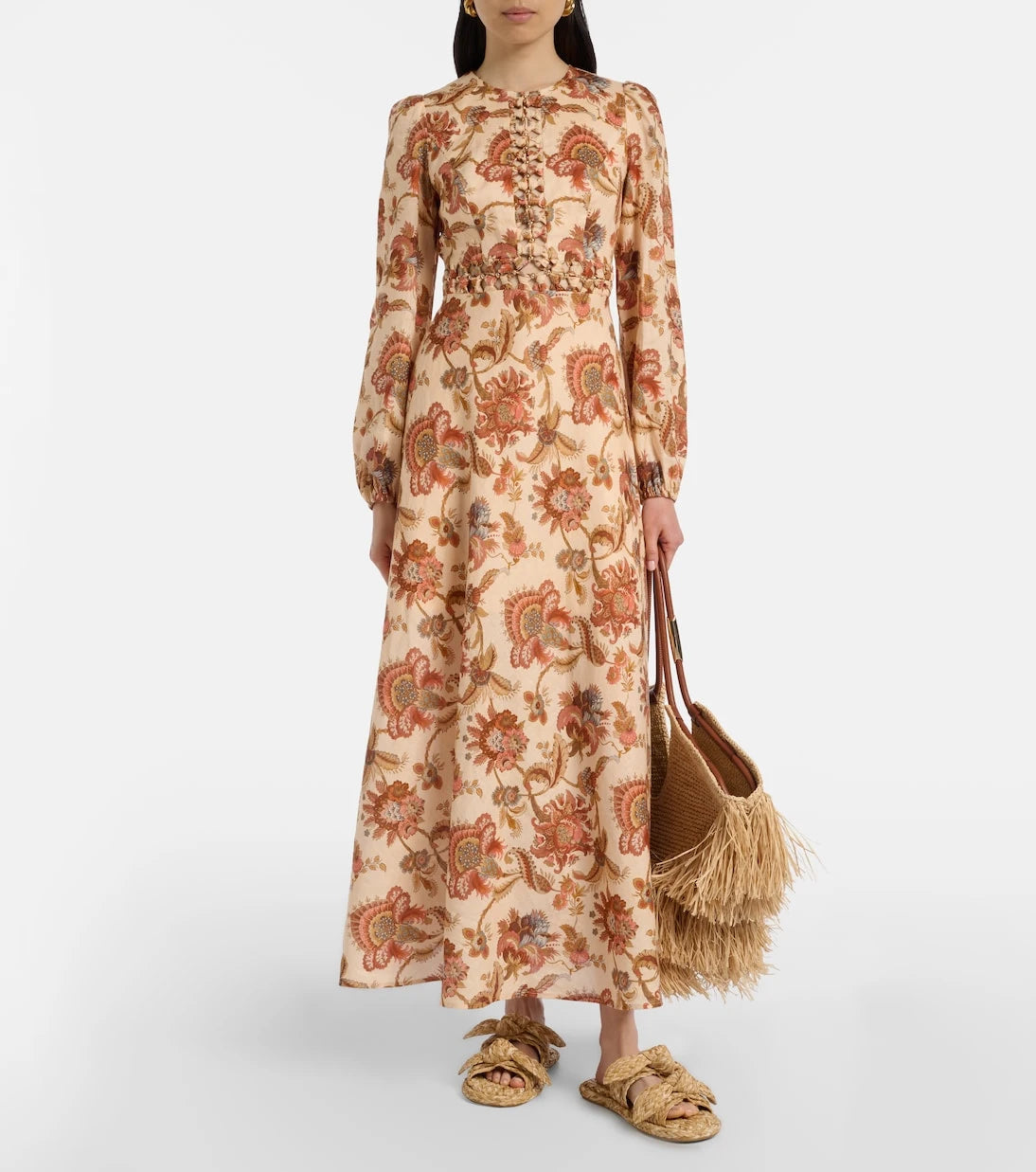 Zimmermann - Carousel raffia espadrille slides