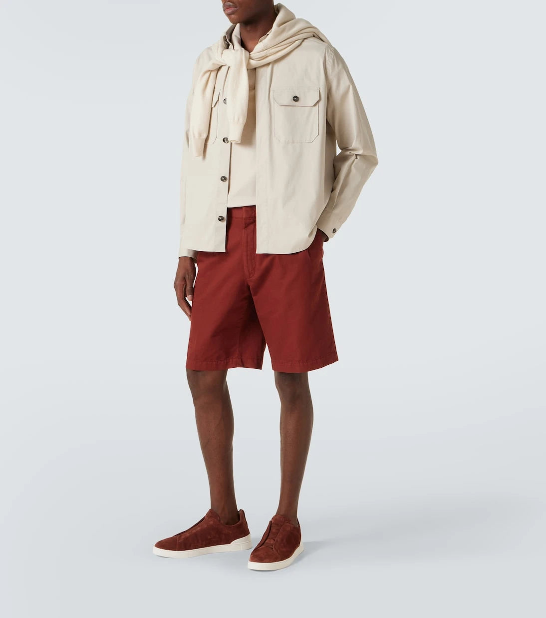 Zegna - Triple Stitch Low suede sneakers