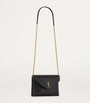 Saint Laurent Black Cassandre Chain Pouch