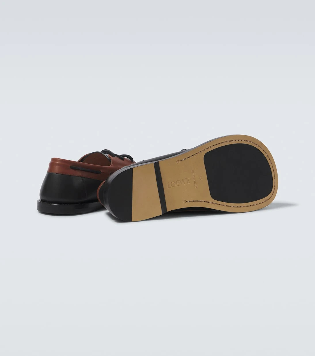 Loewe - Campo leather boat shoes