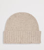 Johnstons Of Elgin Beige Donegal Cashmere Beanie