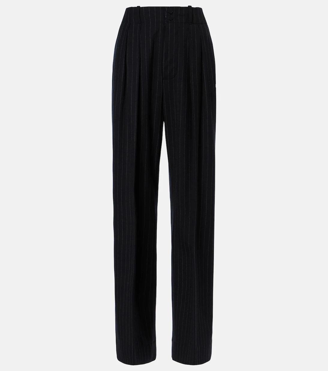 Plan C - Pinstripe wool-blend wide-leg pants