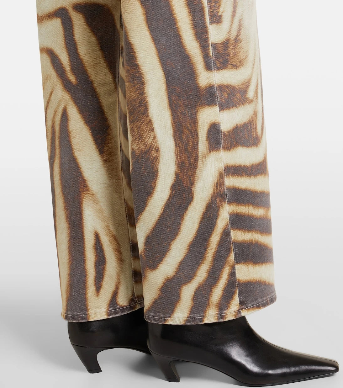 7 For All Mankind - Stovepipe zebra-print straight jeans
