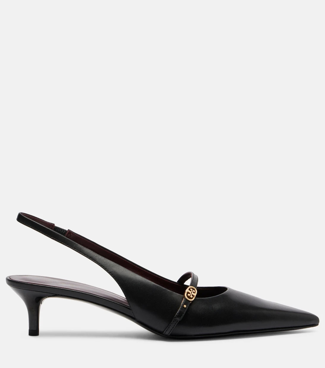Tory Burch - Double-T leather Mary Jane pumps