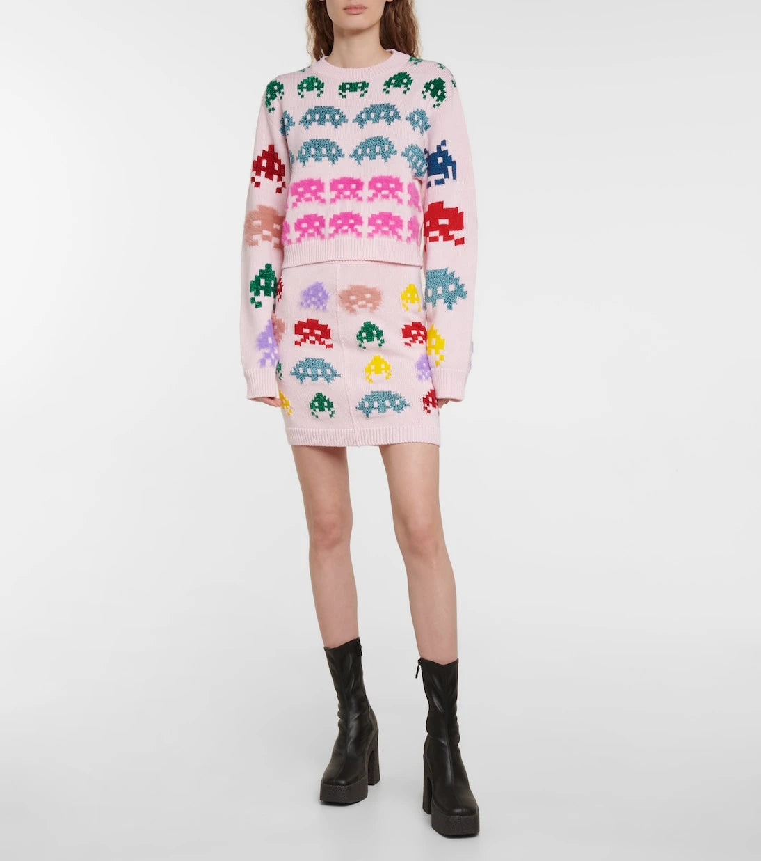 Stella McCartney - Intarsia knit wool-blend miniskirt