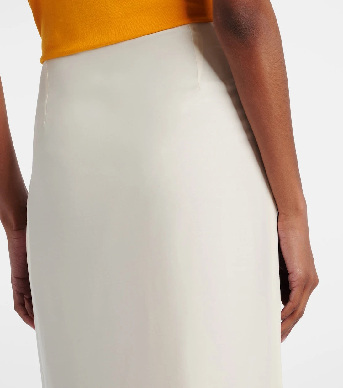 Versace - Desenli ipek poplin midi etek