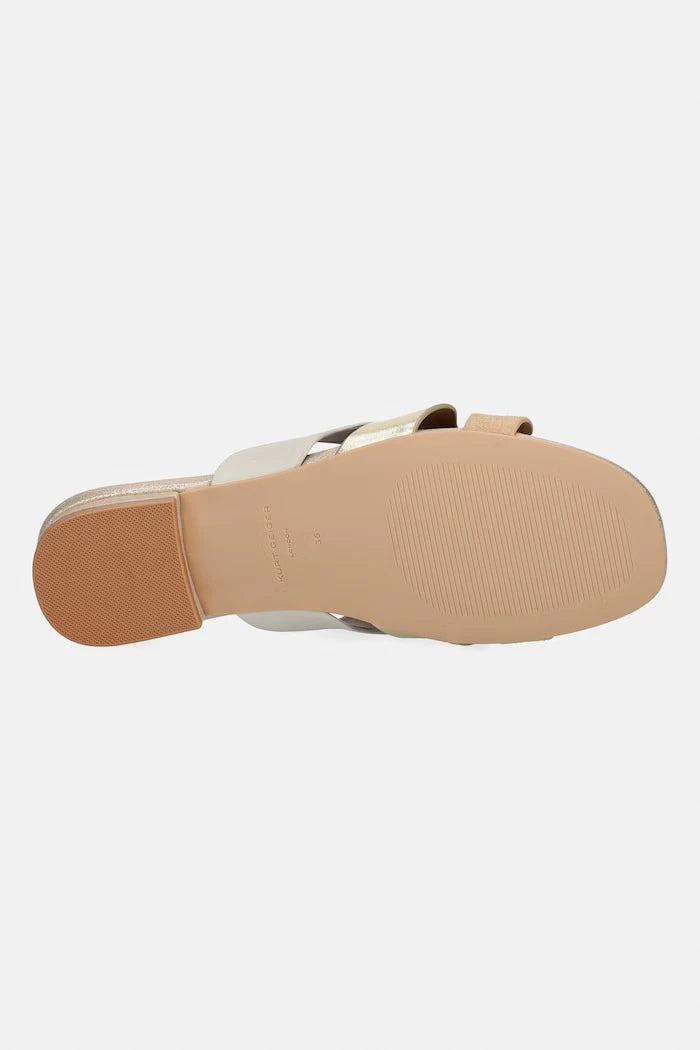 Kurt Geiger London Kadın Deri Düz Tabanlı Sun Wave Flat Sandalet