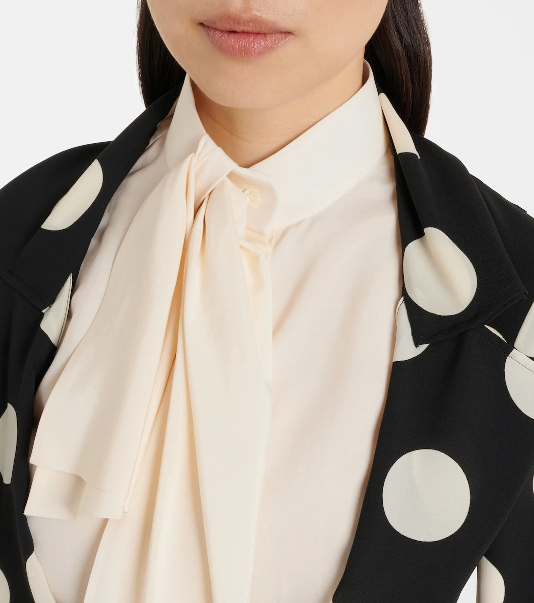 Junya Watanabe - Polka-dot georgette blazer