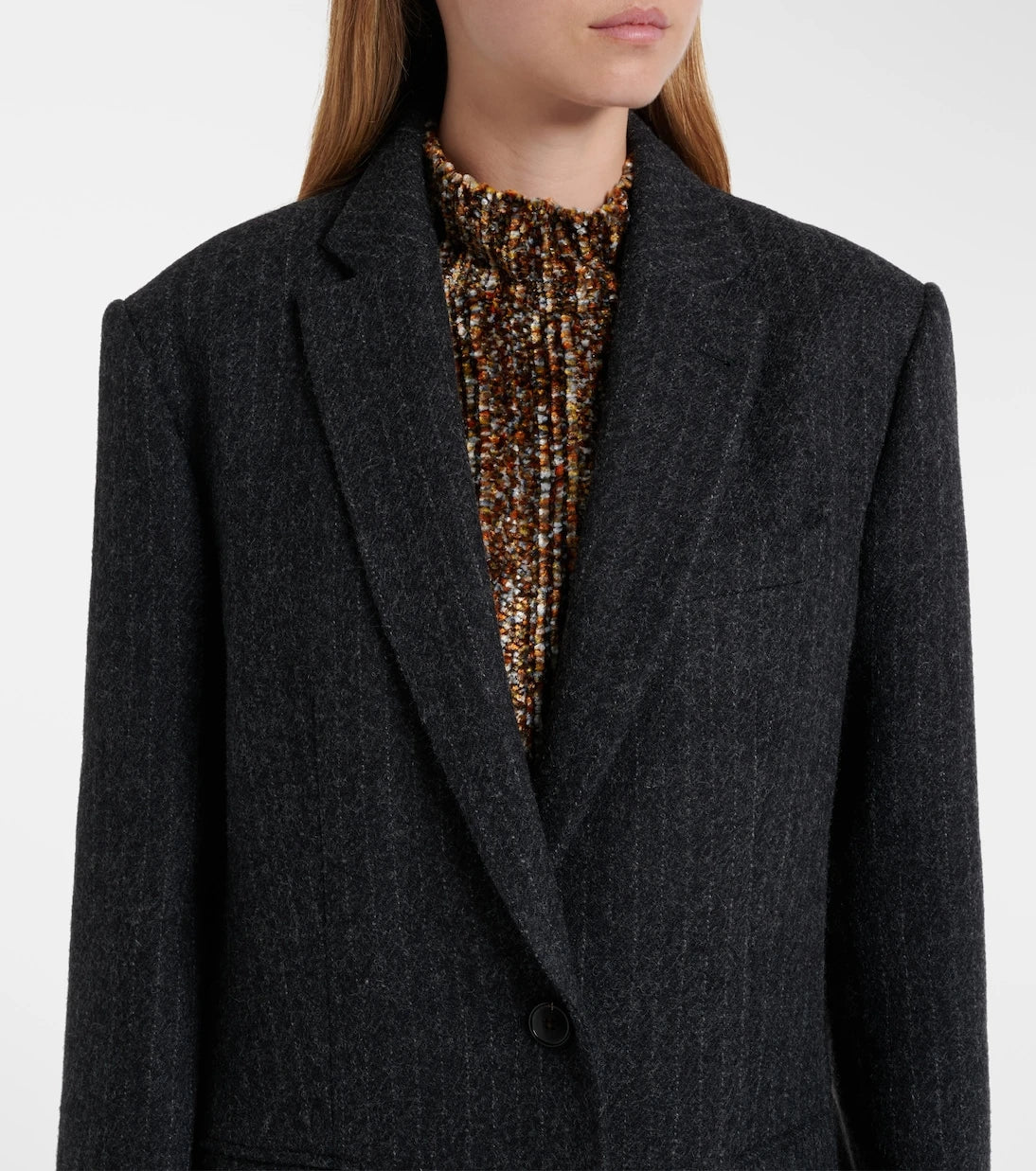 Dries Van Noten - Chalk stripe wool coat