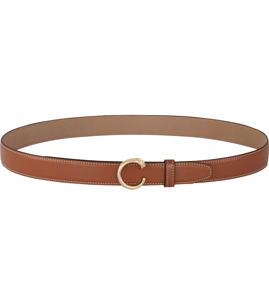 Cartier Brown Medium Leather Panthère de Cartier Belt (85cm)