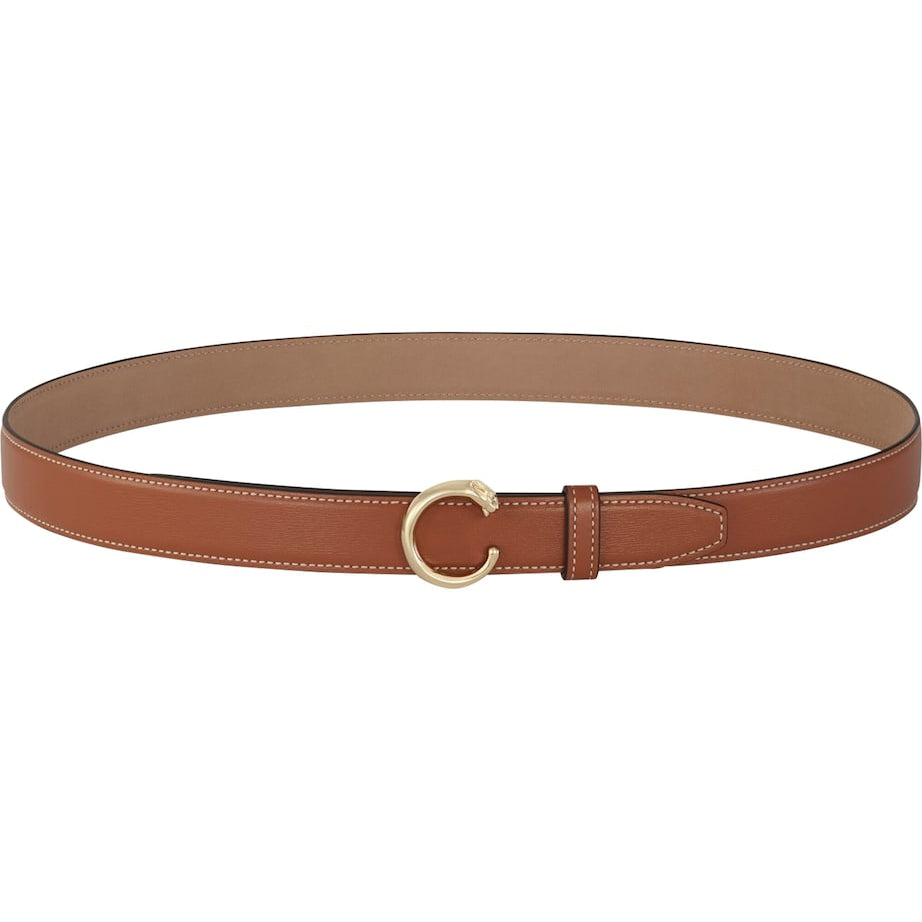 Cartier Brown Medium Leather Panthère de Cartier Belt (85cm)