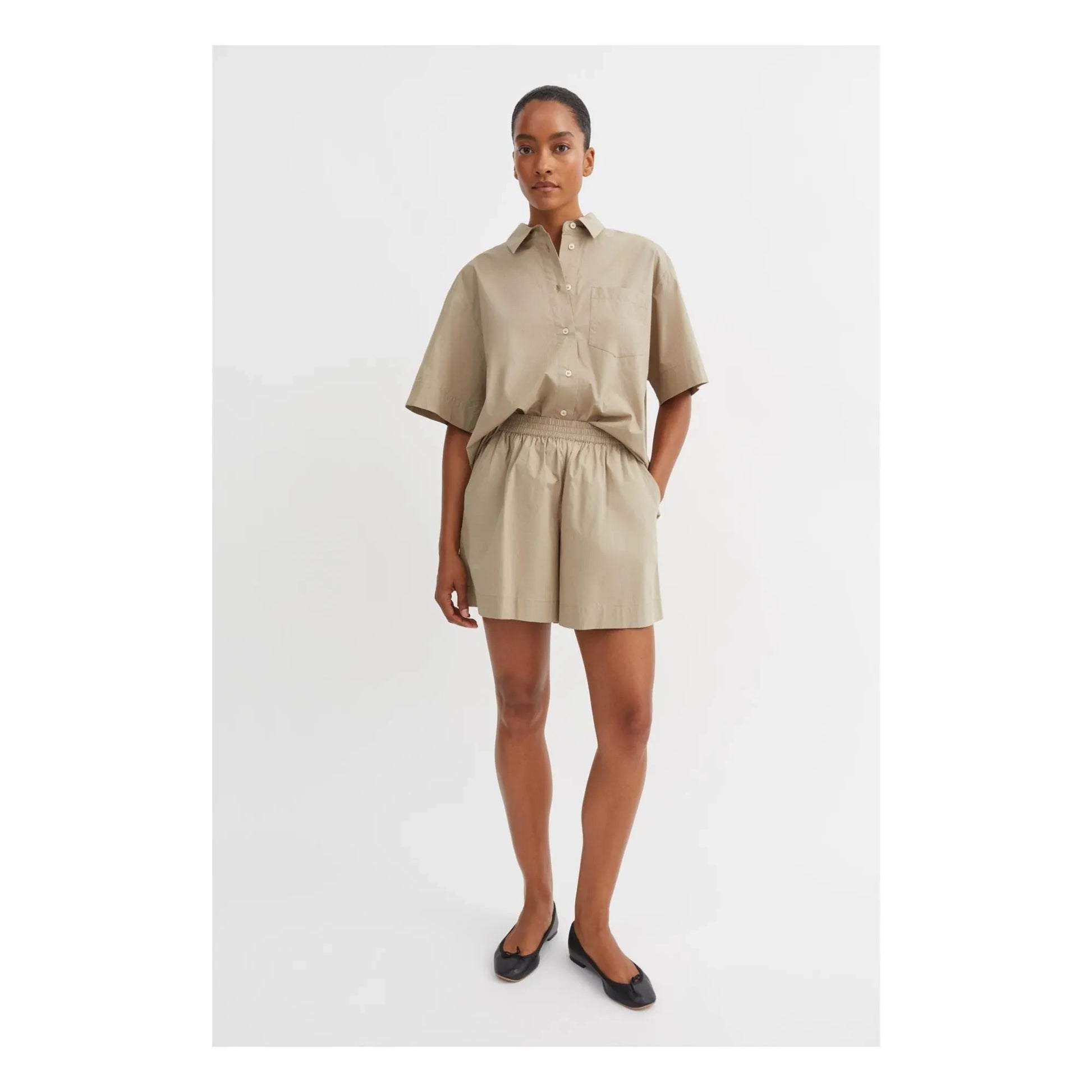 Skall Studio - Edgar organic cotton shorts | Pale green