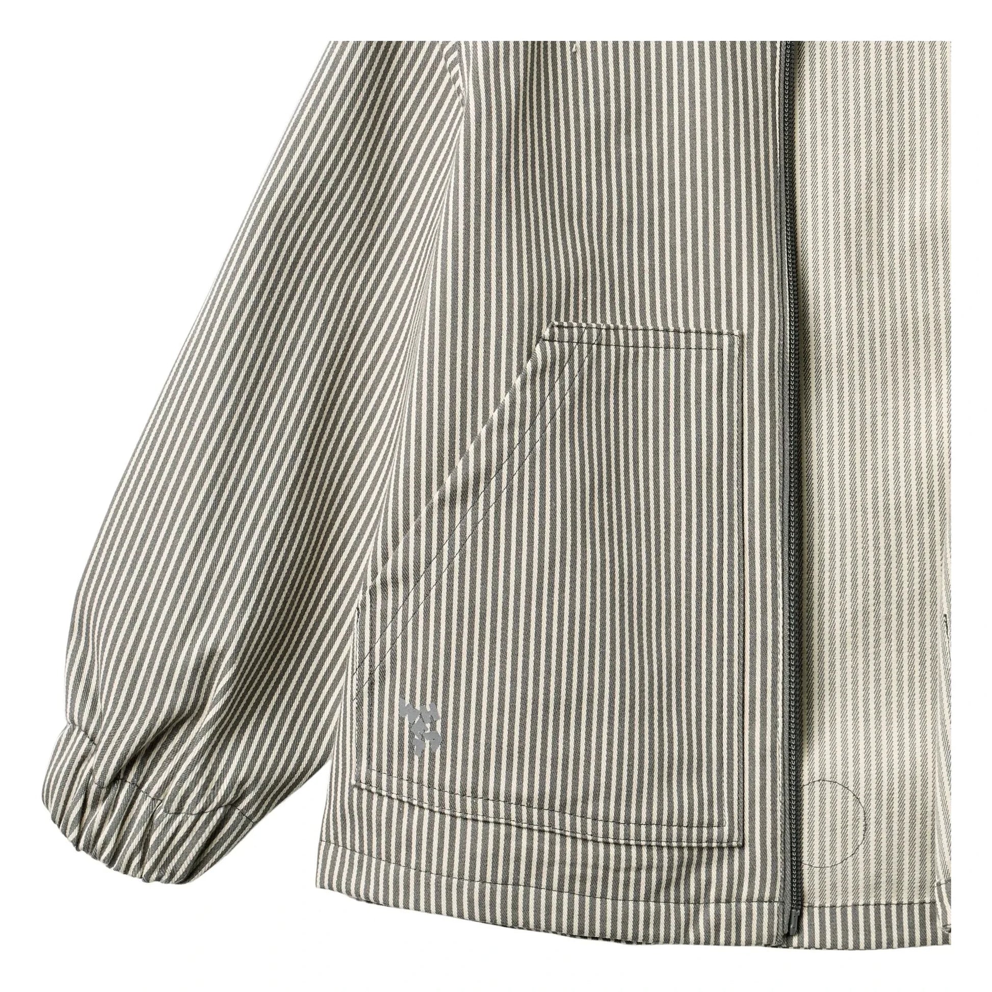 Wheat - Bofo Striped Organic Cotton Jacket | Grey