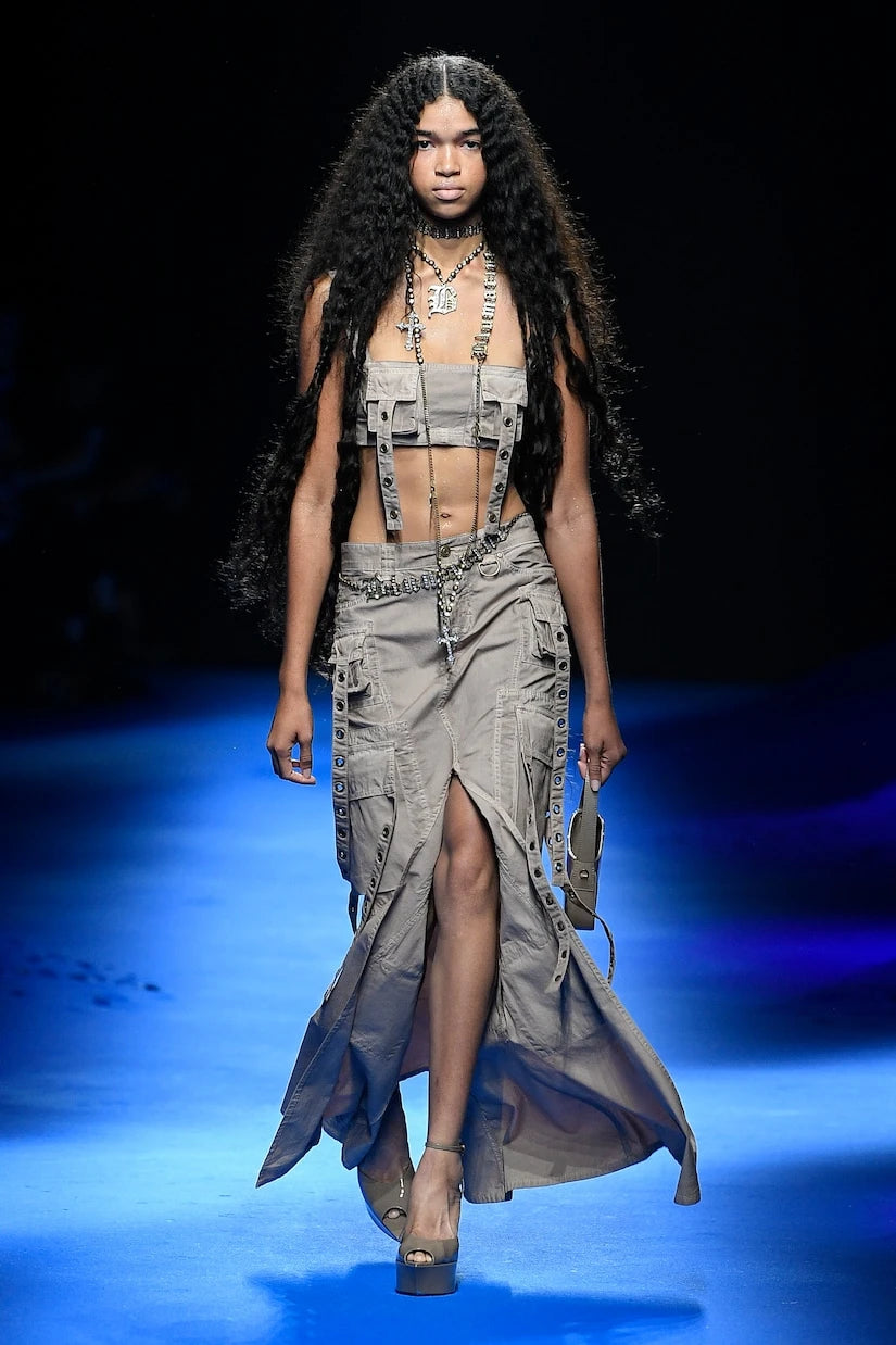 Blumarine - Denim crop top