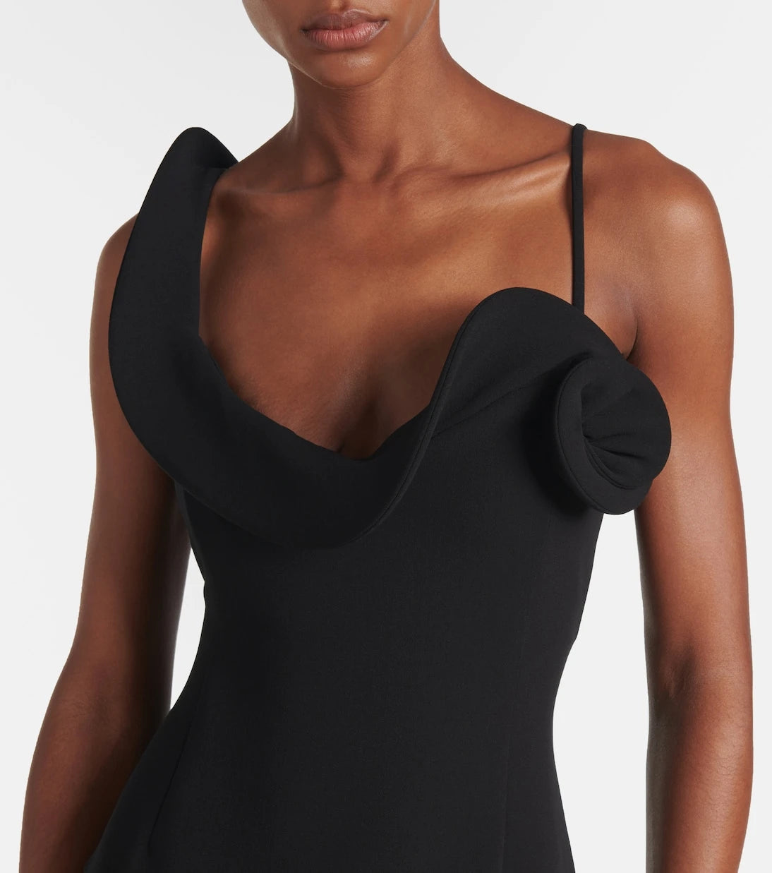 Magda Butrym - Floral-appliqué wool-blend gown