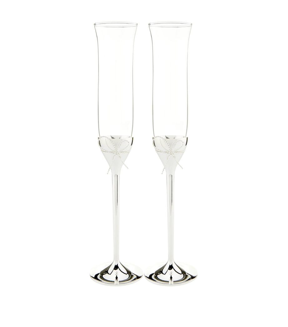 Set of 2 Love Knots Toasting Flutes