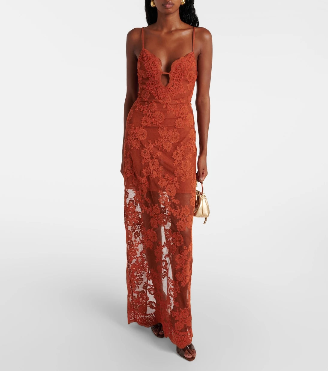 Self-Portrait - Sheer lace maxi dress