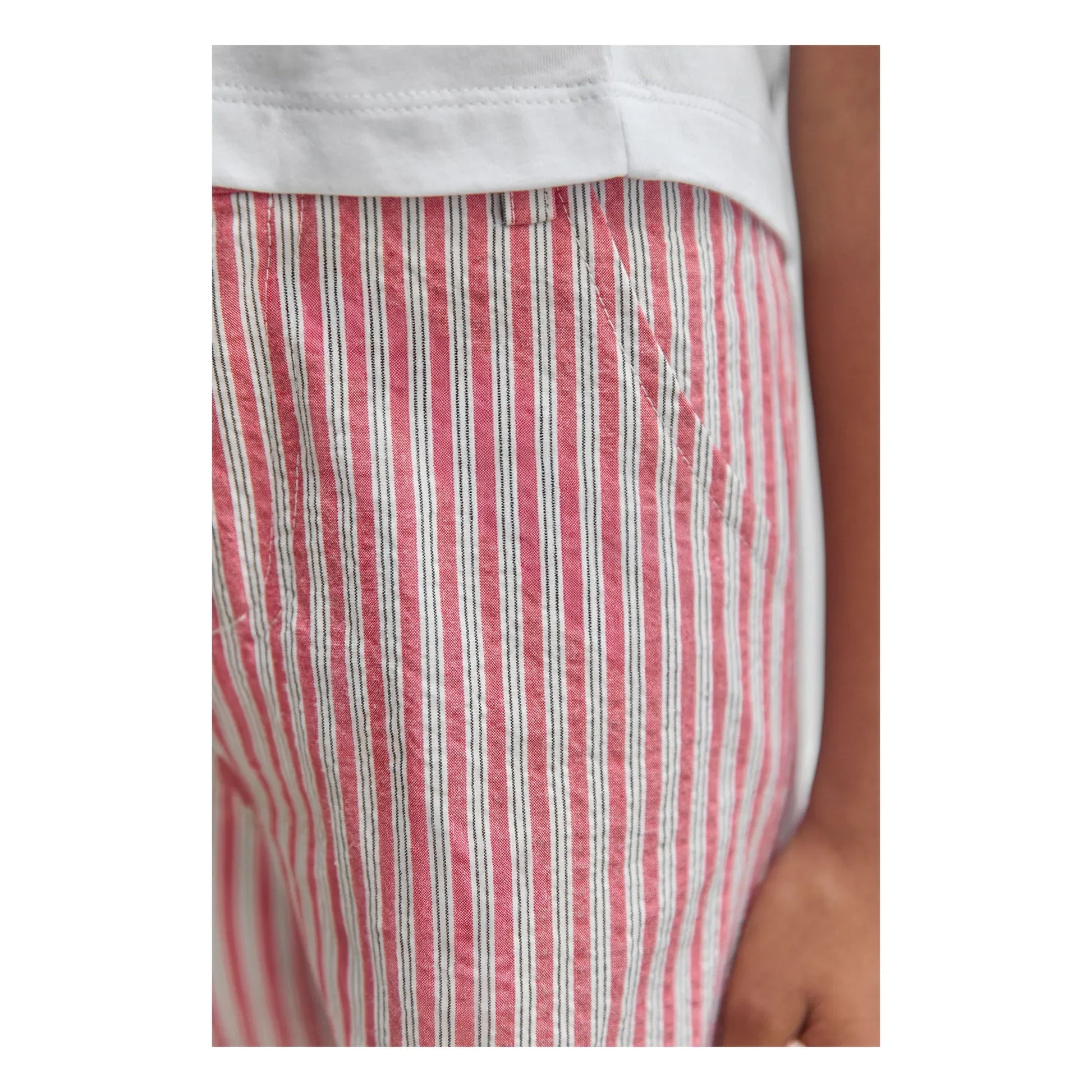 Tartine et Chocolat - Striped Bermuda shorts | Red
