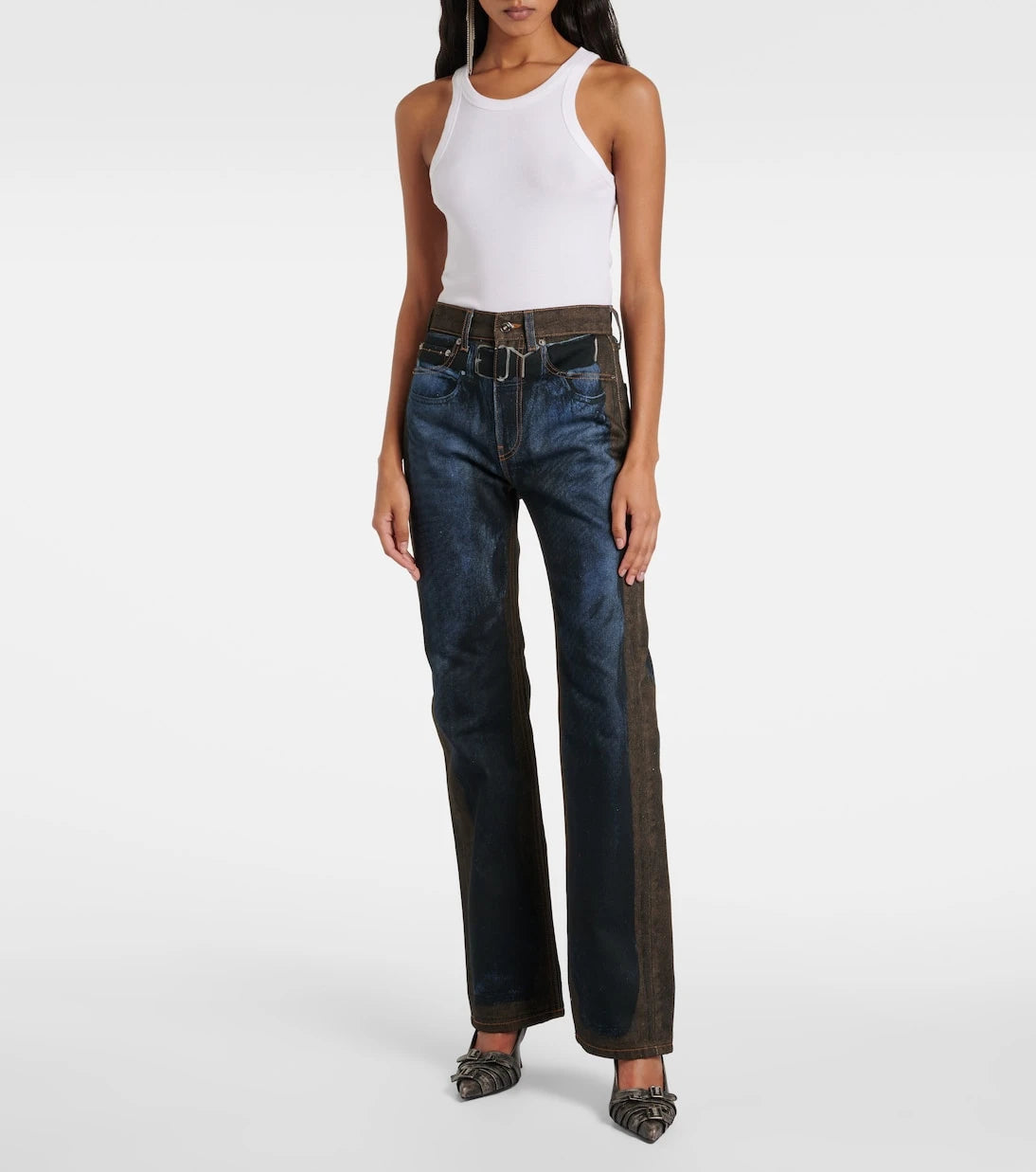 Y/Project - Printed straight jeans