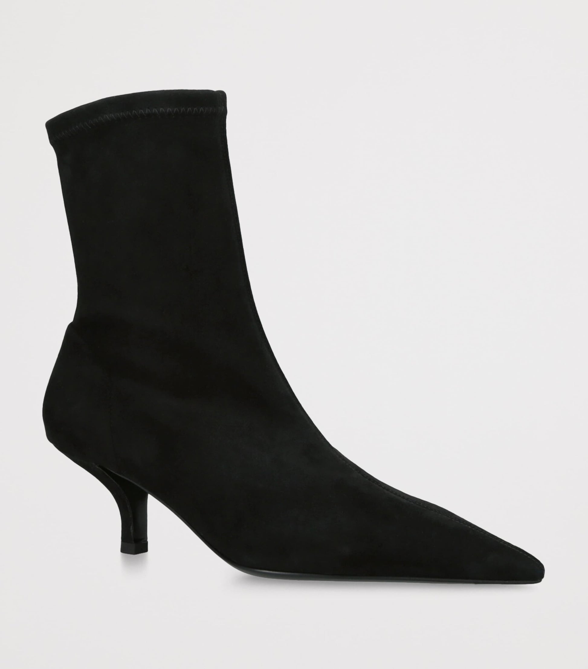 Black Suede Heeled Boots 55