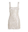 STAUD White Sequin Le Sable Mini Dress