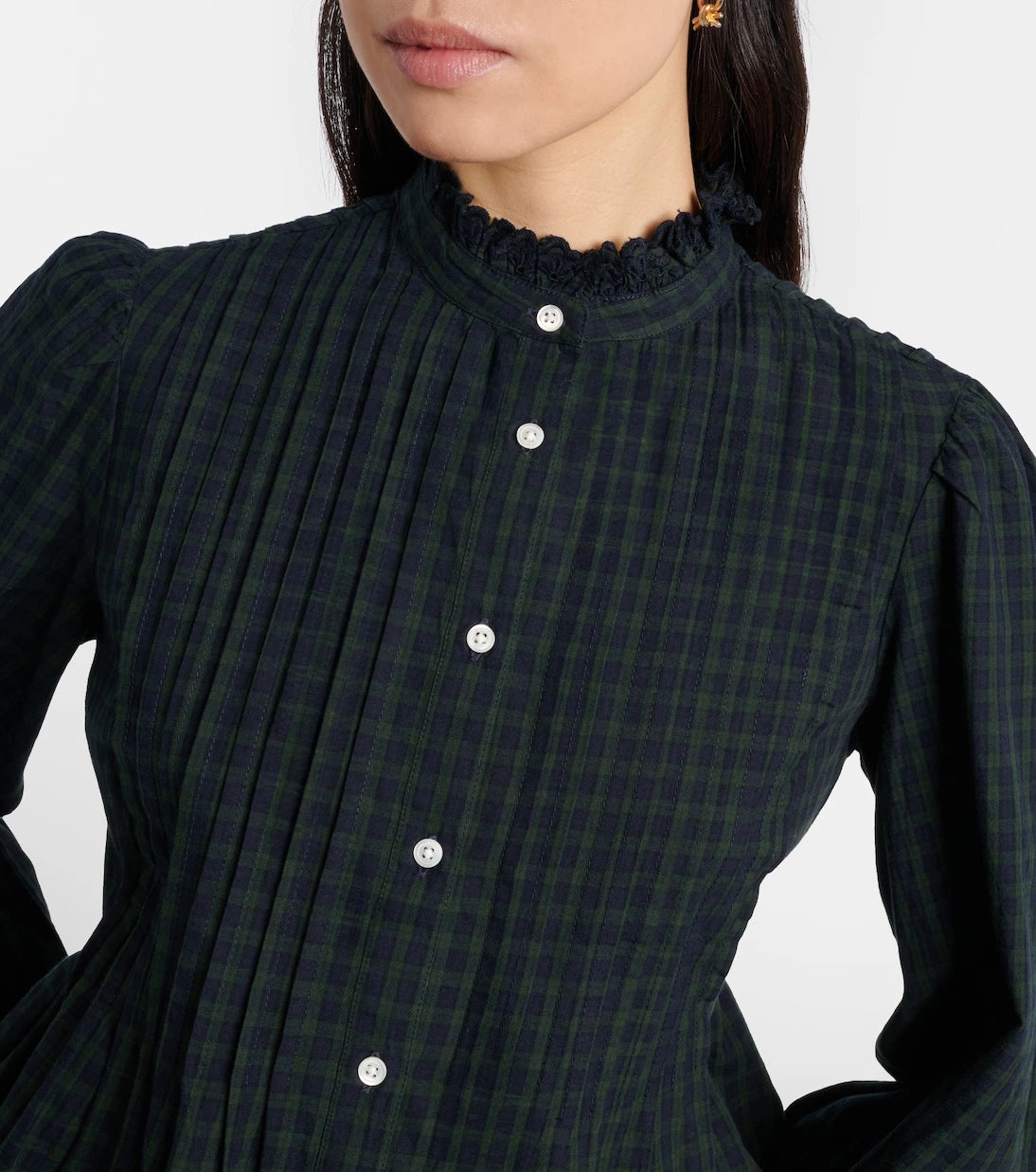 Polo Ralph Lauren - Checked ruffled cotton shirt