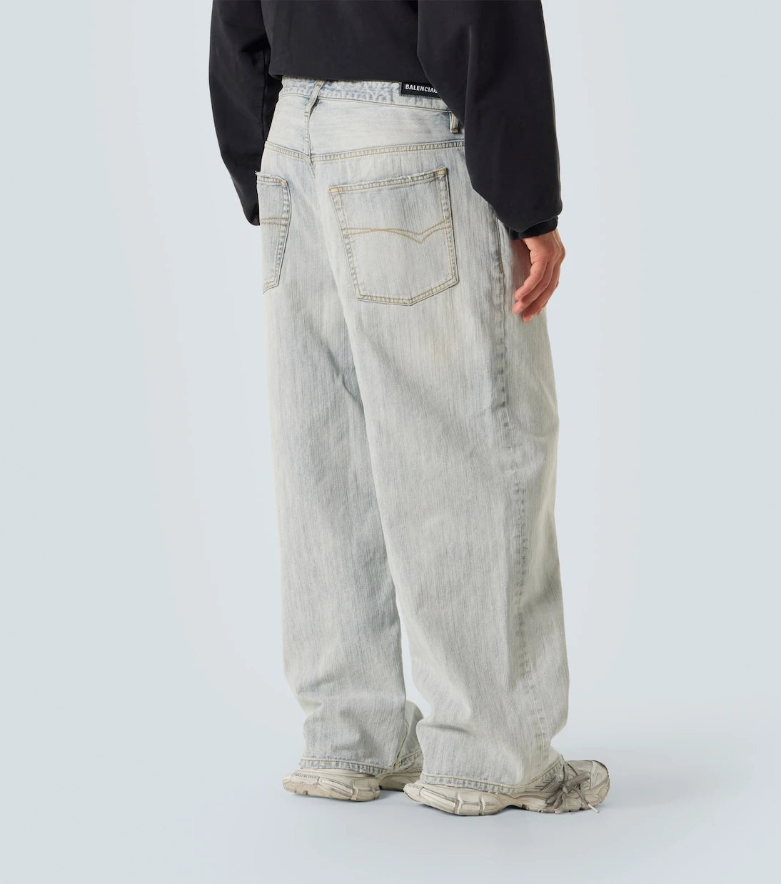 Balenciaga - Mid-rise cotton twill wide-leg pants