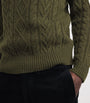 Polo Ralph Lauren Green Wool-Alpaca Cable-Knit Sweater